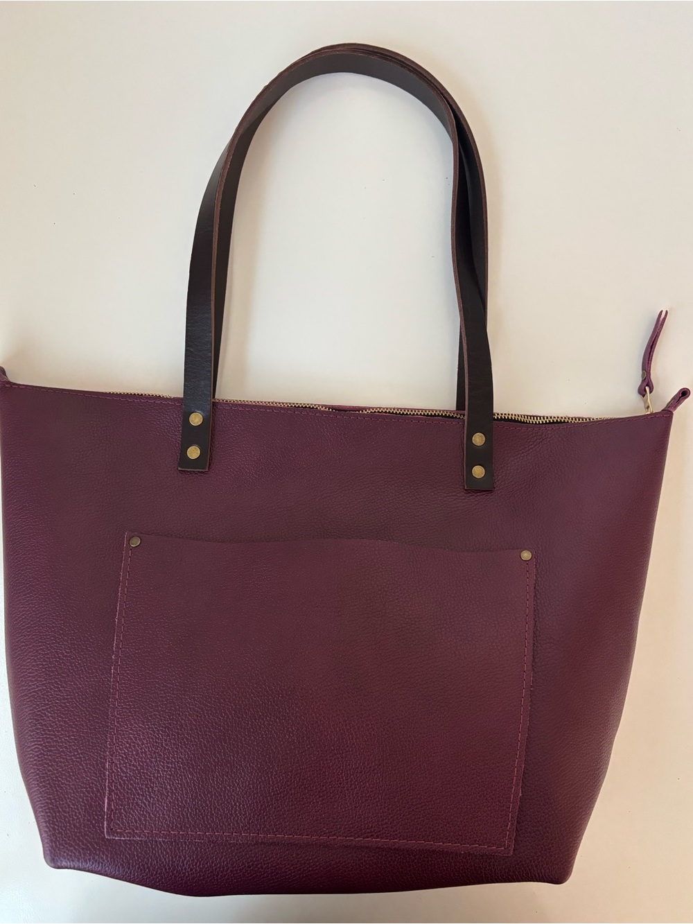 Portland Leather Goods large tote with zipper - Picture 2 of 9